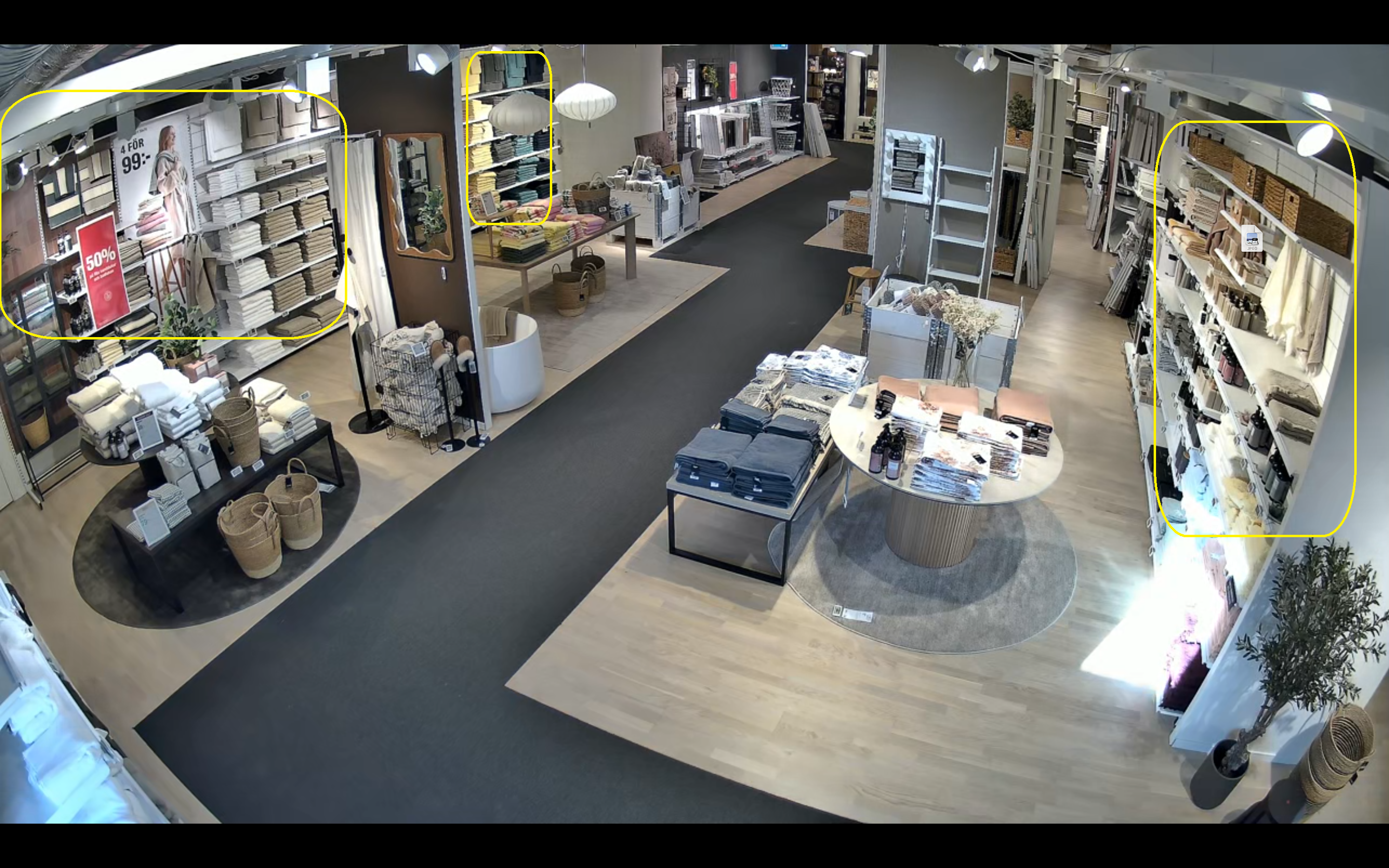 Amfiteater-layouten – Låg inredning fram, hög bak